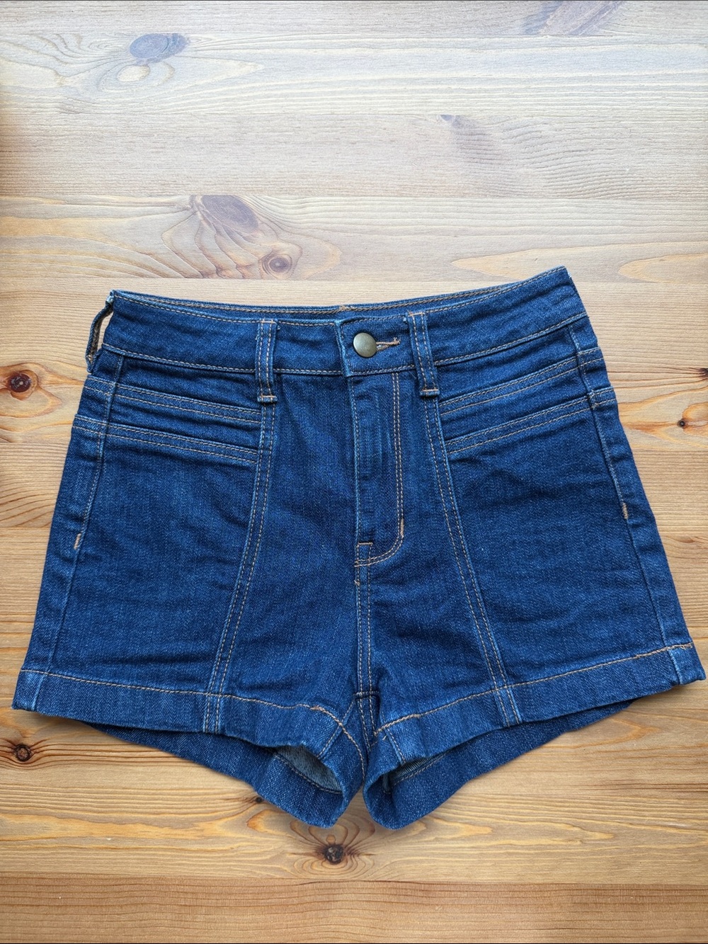 PacSun Lottie Moss High-Waist Indigo Denim Shorts for Women